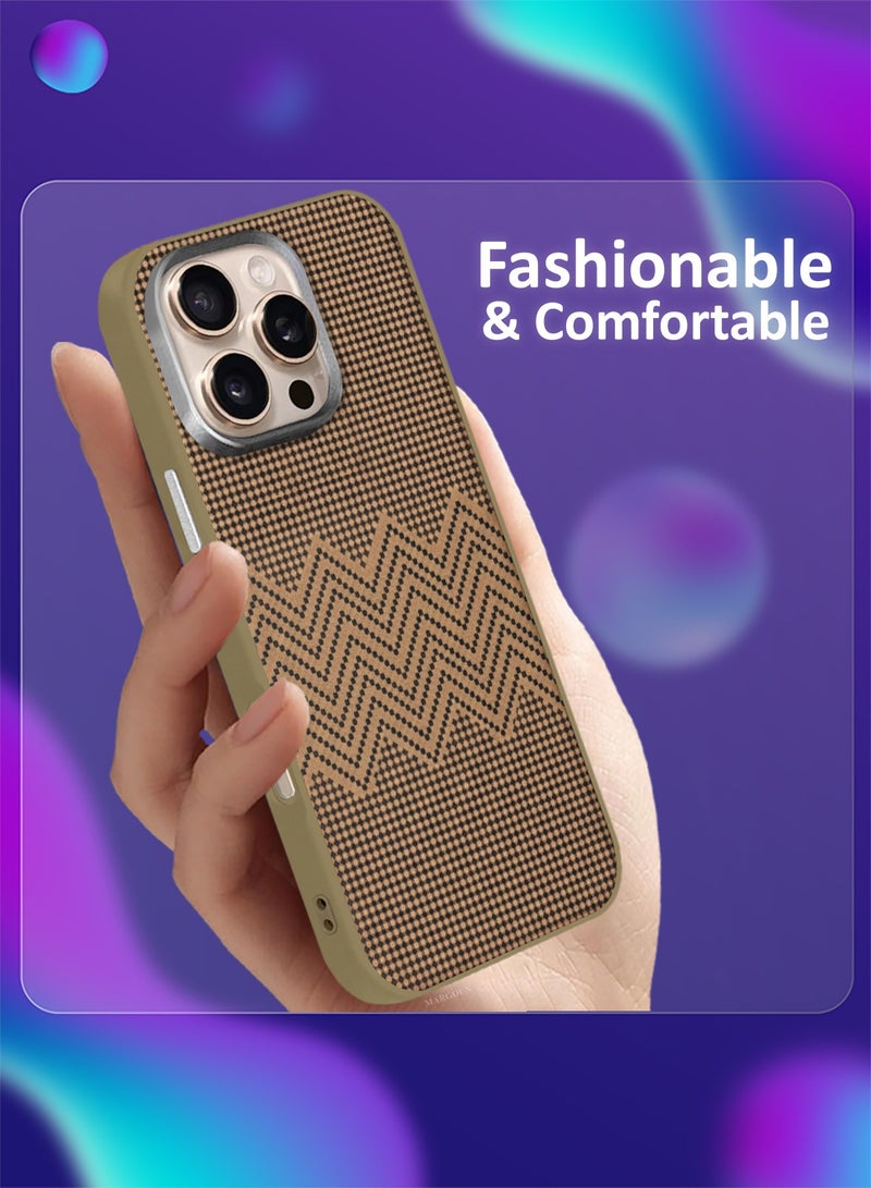 CATANES iPhone 16 Pro  Case Cover Carbon Fiber Pattern Phone Case Slim Shockproof Back Cover Classic Plaid - Image 4